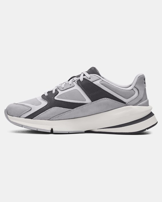 Unisex UA Forge 96 Nubuck Leather Shoes in Gray image number 1